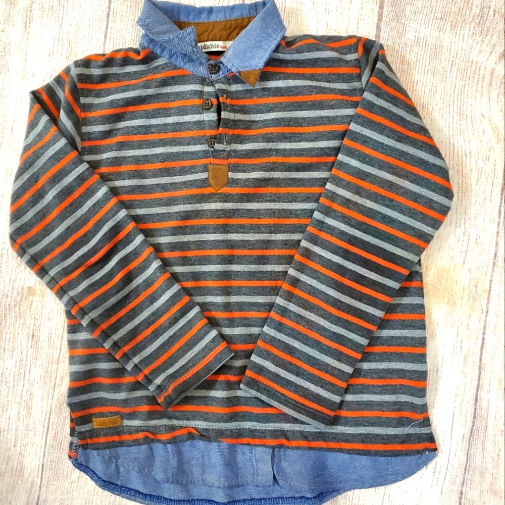 Kidichic striped polo size 10